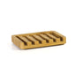 Long lasting, water resistant and Biodegradable bamboo soap dish with sloping channels to drain water