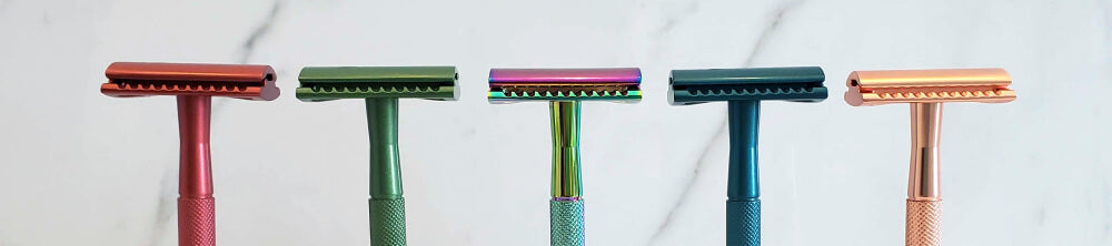Eco Shark's coloured safety razors