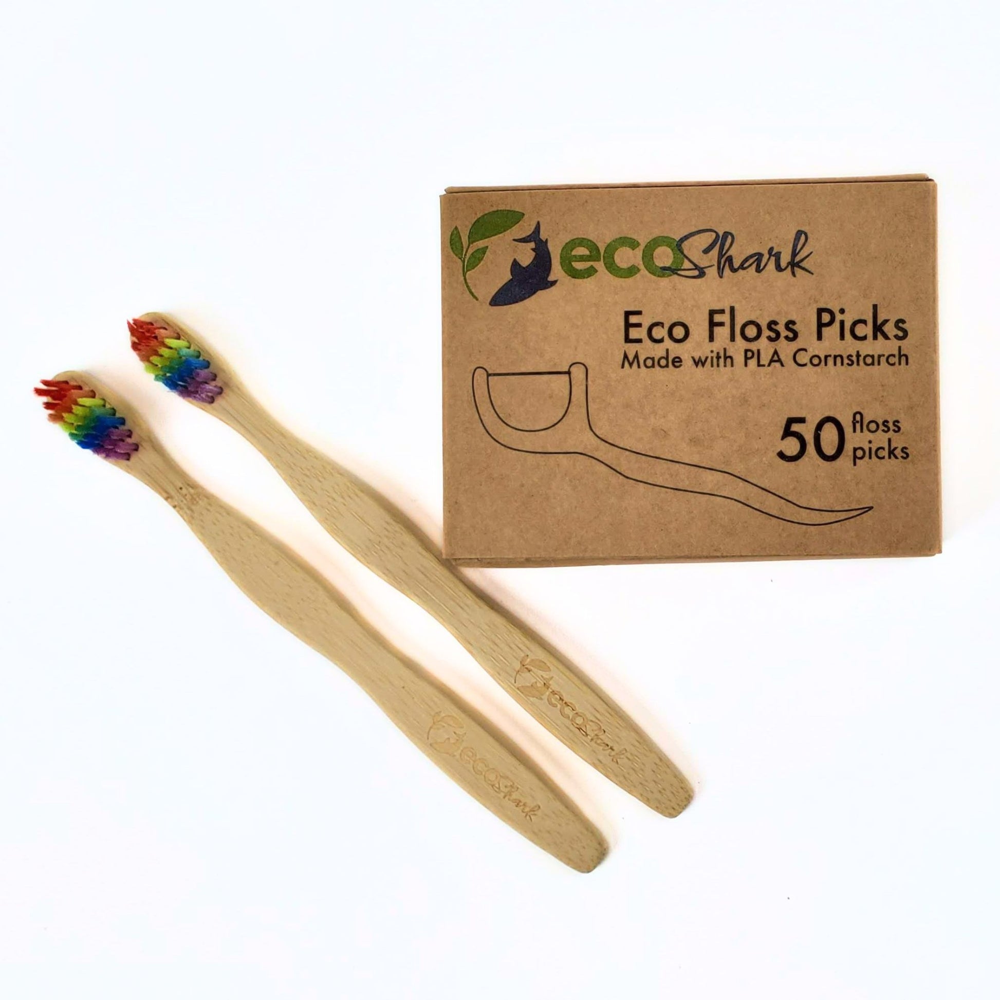 eco friendly kids toothbrush rainbow and bamboo with eco friendly floss picks