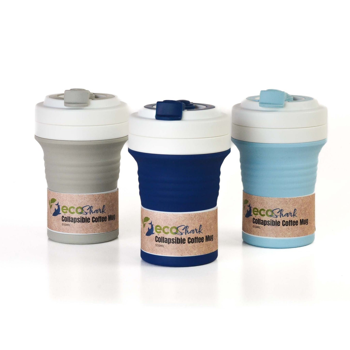 eco shark's reusable collapsible coffee cups