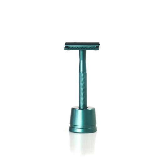 Eco friendly plastic-free Blue Safety Razor for men and women