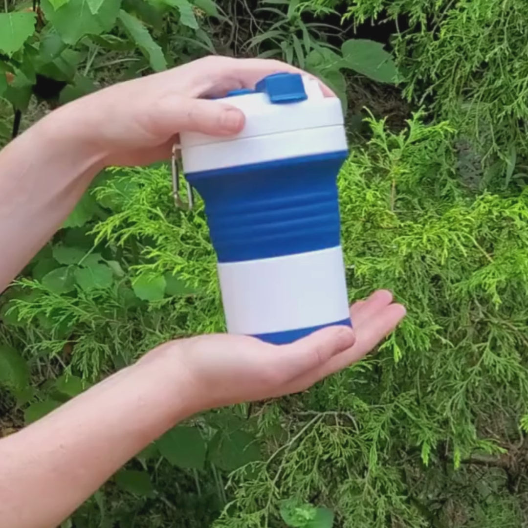 Fun and easy to use collapsible coffee cup