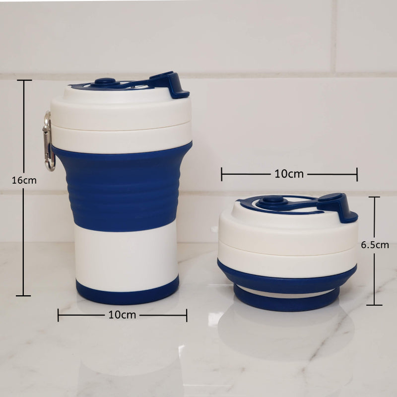 Food Grade Silicone Collapsible Coffee Cup sizes