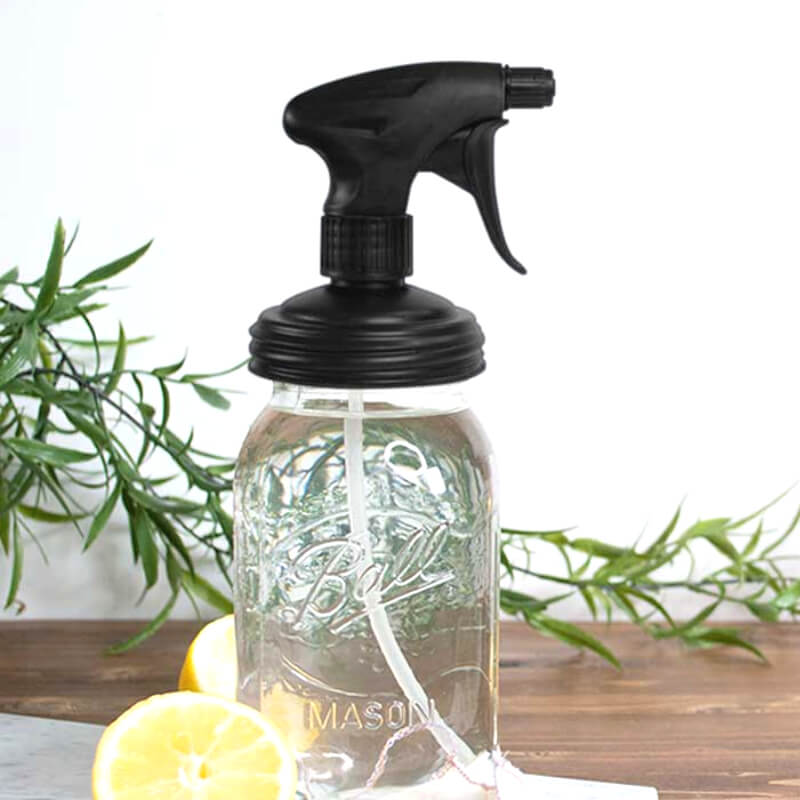 Reusable Eco friendly spray lid for mason jar in black